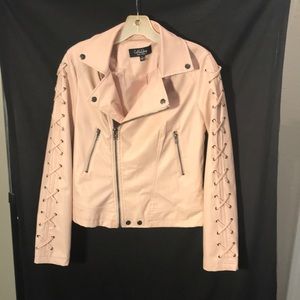 Coffee Shop New York ladies size S pink leather look jacket